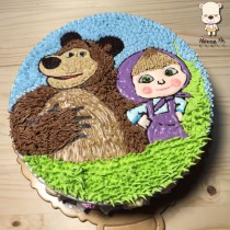 【雄爸手作客製化造型蛋糕】小女孩與熊